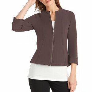 AMELLINE $200 Brown Blazer Jacket Size Medium Capsule Workwear Quiet Luxury